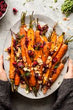 Roasted Maple Carrots w cranberries & Hazelnuts , Citrus dressing serves 8