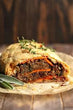 Mushroom & Nut Wellington with Jus & Cherry Sauce